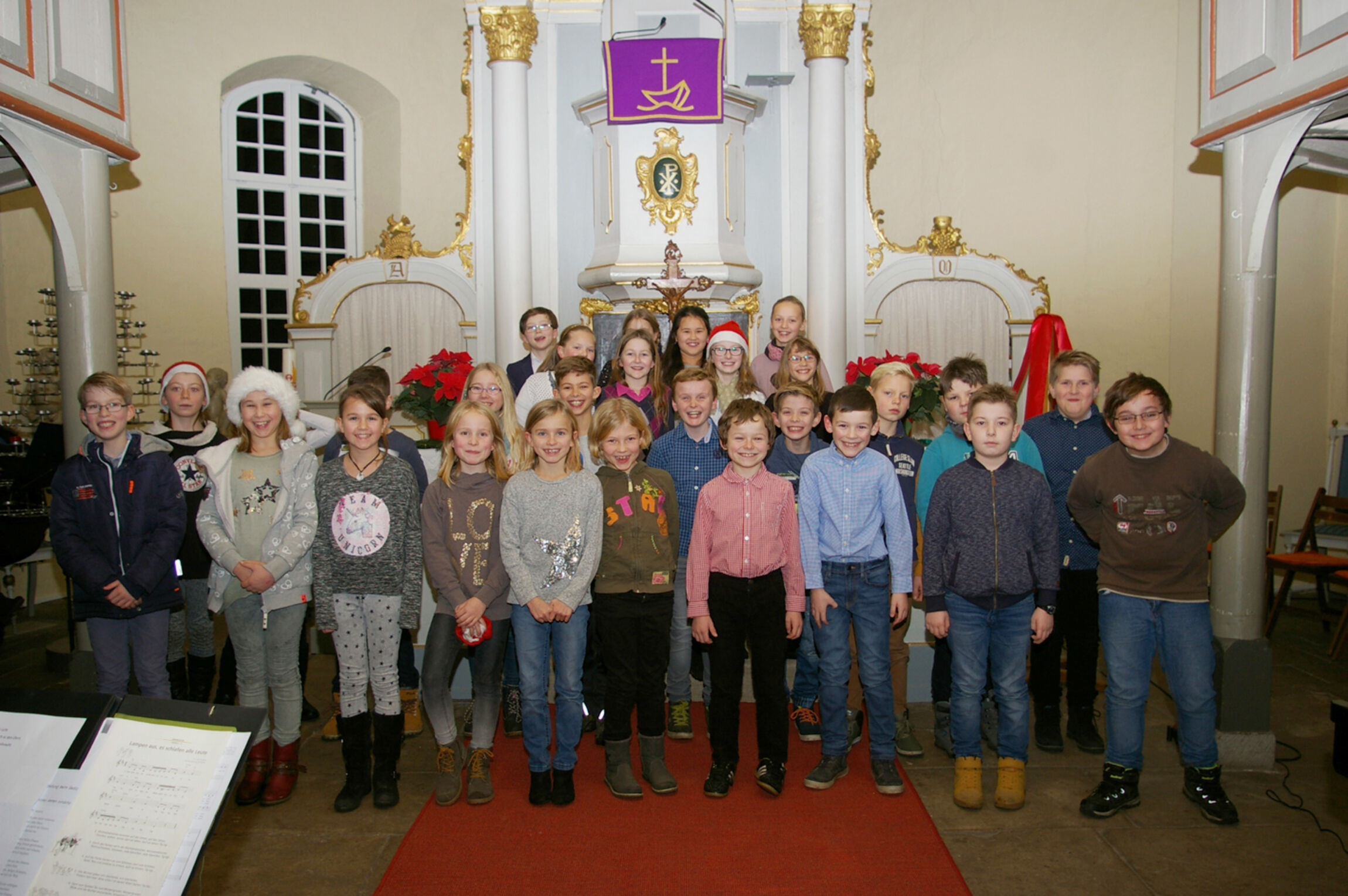 Klasse 4a und 4b der Grundschule Westen/Hülsen