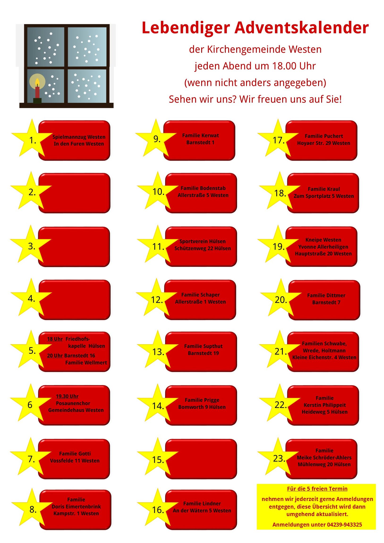 Lebendiger Adventskalender