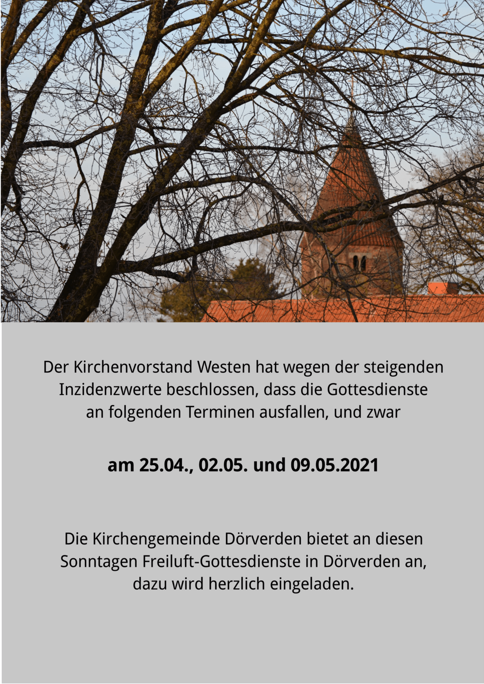 Gottesdienstausfall
