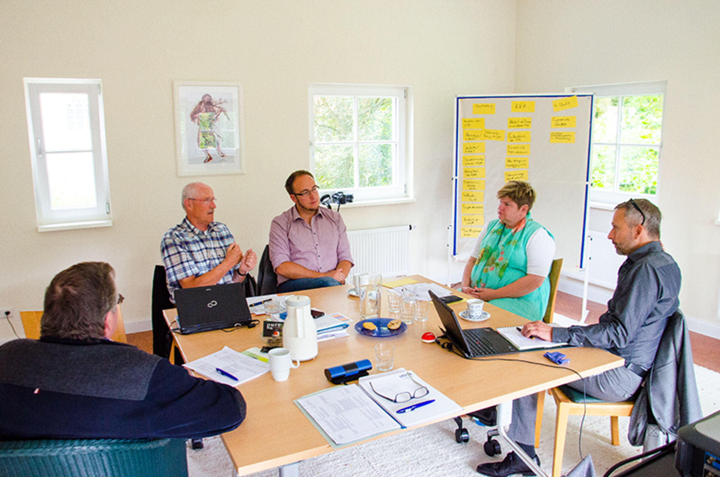 PMS Klausurtagung Kloster Bursfelde: v.l.n.r.: Gerald Kujawsky, Wolf Dietmar Kohlstedt, Martin Lange, Birgit Volz-Ludwig, Thomas Kalker
